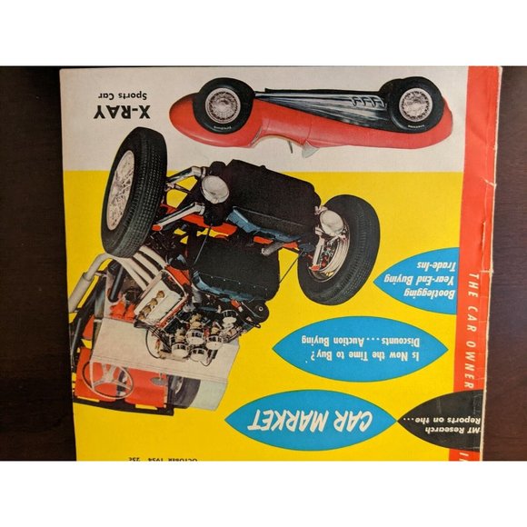 Motor Trend Magazine OCTOBER 1954 X-Ray Sports Car Hudson Italia Pontiac Sharp - Picture 3 of 9